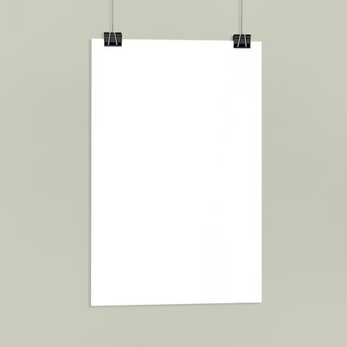 Blank fine art poster for AI Clothes personalization