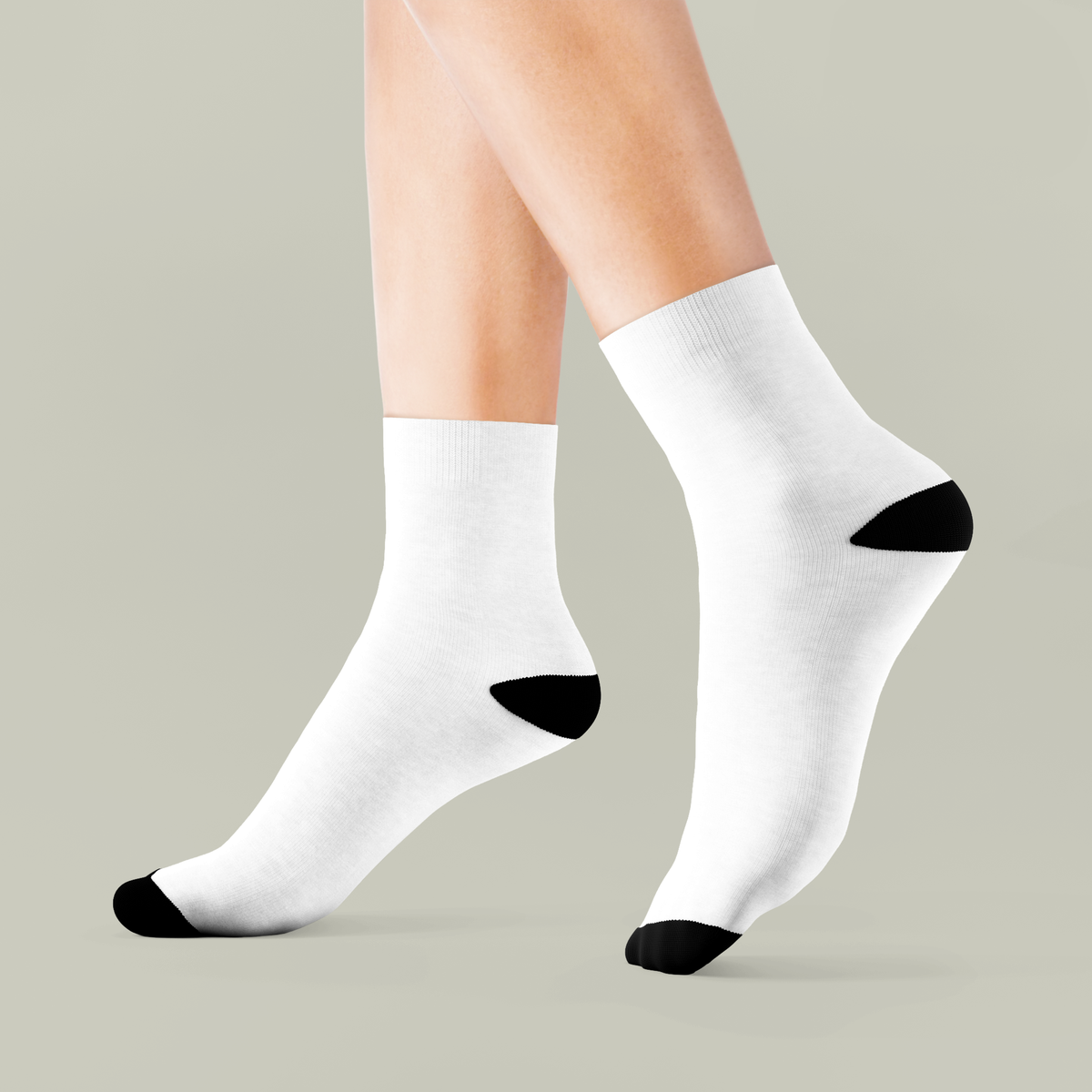 Blank crew socks for AI Clothes personalization